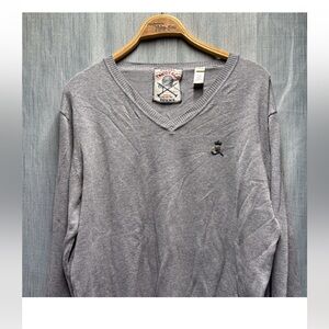 Diesel Gray V-Neck Sweater for Men